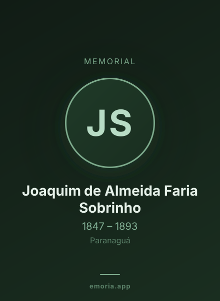Memorial portrait of Joaquim de Almeida Faria Sobrinho