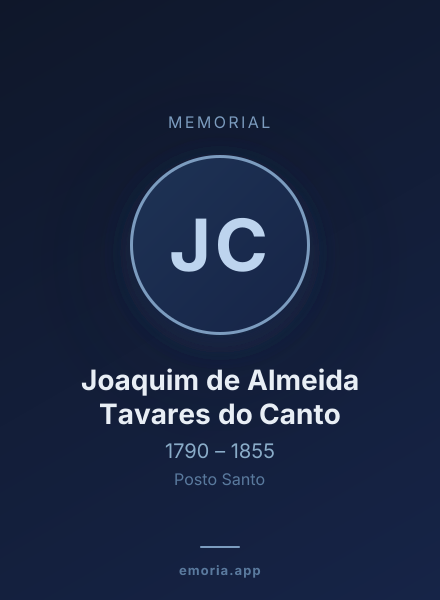 Memorial portrait of Joaquim de Almeida Tavares do Canto