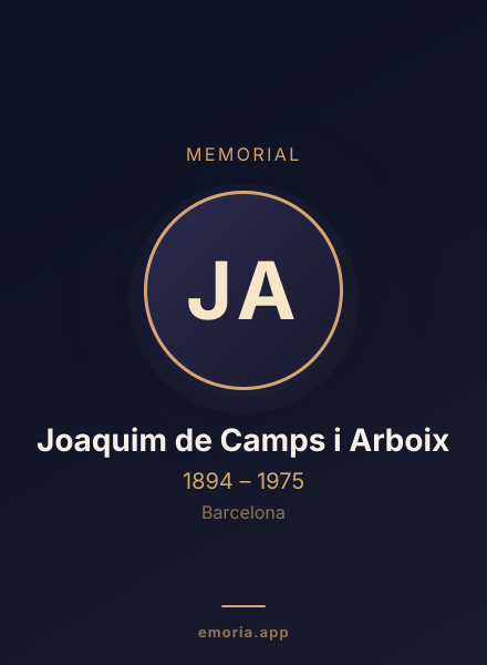 Memorial portrait of Joaquim de Camps i Arboix