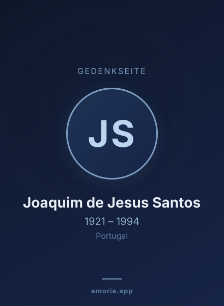 Gedenkportrait von Joaquim de Jesus Santos