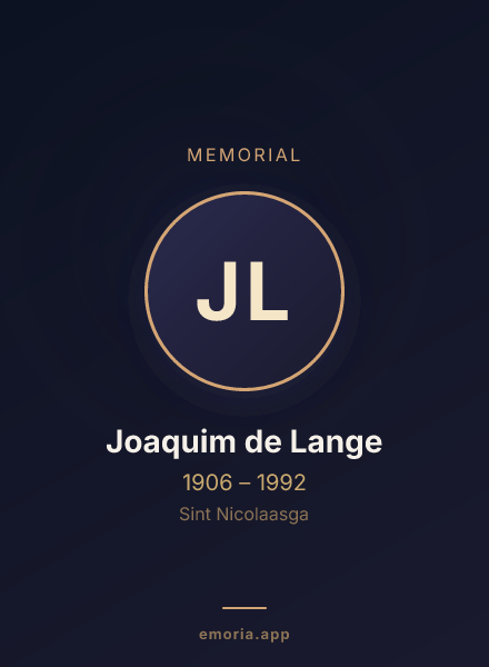 Memorial portrait of Joaquim de Lange
