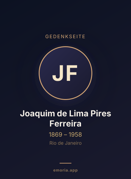 Gedenkportrait von Joaquim de Lima Pires Ferreira