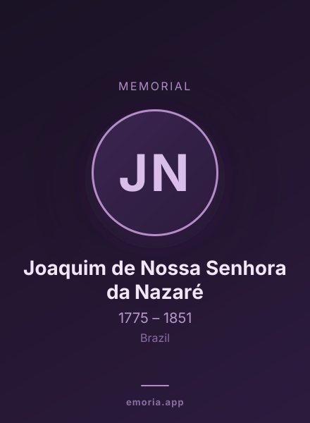 Memorial portrait of Joaquim de Nossa Senhora da Nazaré