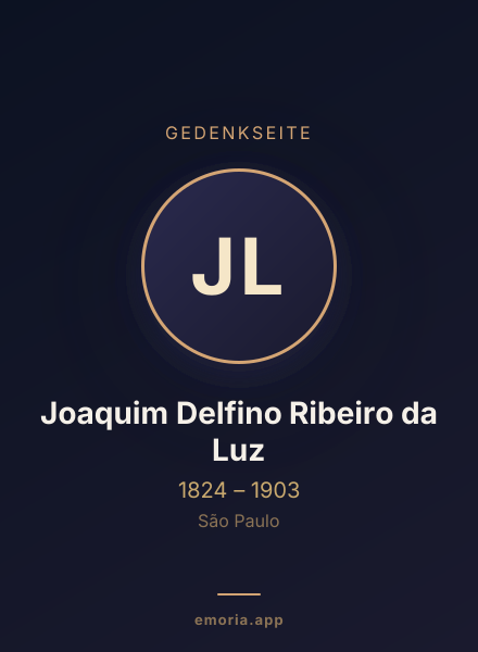 Gedenkportrait von Joaquim Delfino Ribeiro da Luz