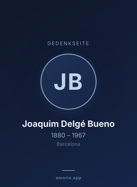 Gedenkportrait von Joaquim Delgé Bueno