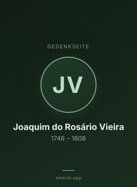 Gedenkportrait von Joaquim do Rosário Vieira