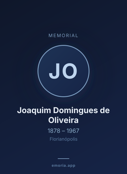 Memorial portrait of Joaquim Domingues de Oliveira