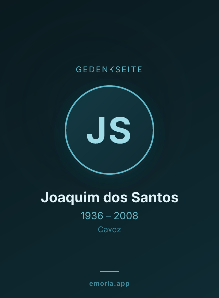 Gedenkportrait von Joaquim dos Santos