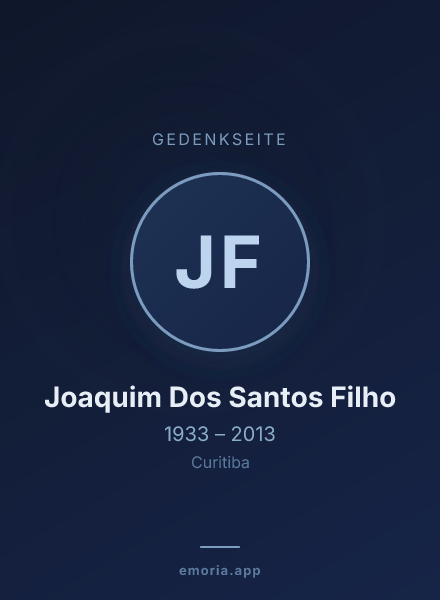 Gedenkportrait von Joaquim Dos Santos Filho