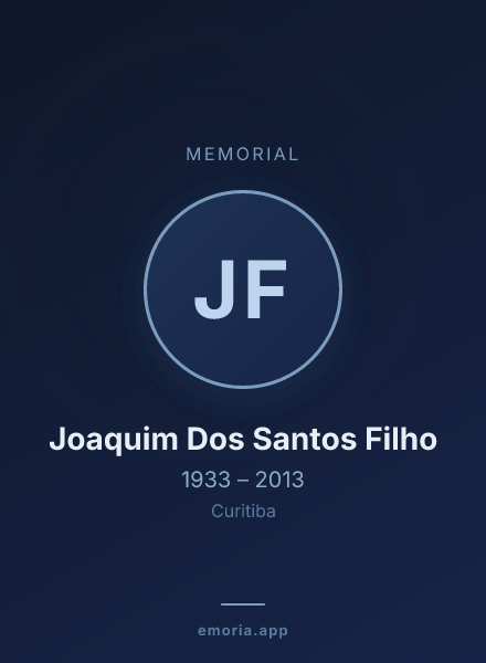 Memorial portrait of Joaquim Dos Santos Filho