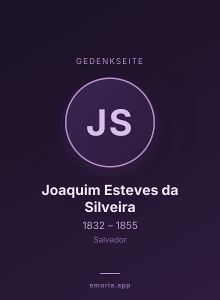 Gedenkportrait von Joaquim Esteves da Silveira