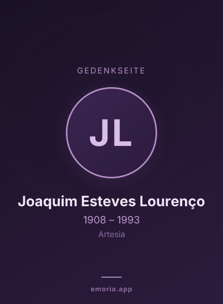 Gedenkportrait von Joaquim Esteves Lourenço