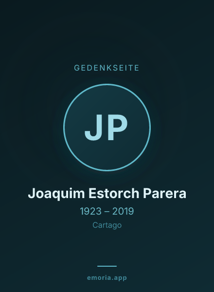 Gedenkportrait von Joaquim Estorch Parera