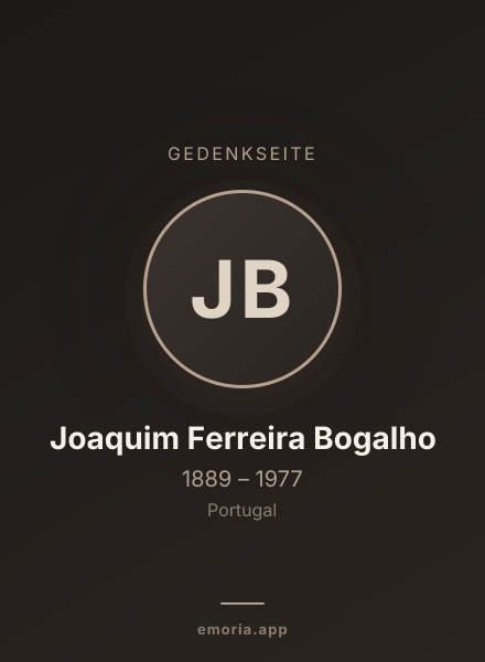 Gedenkportrait von Joaquim Ferreira Bogalho