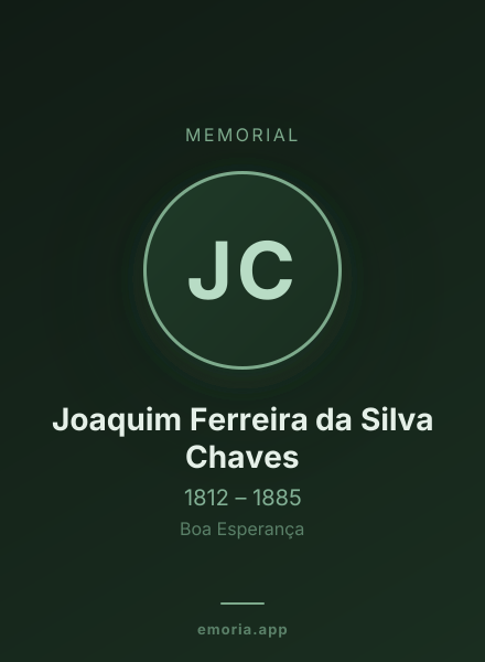 Memorial portrait of Joaquim Ferreira da Silva Chaves