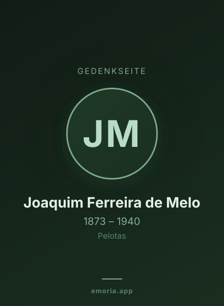 Gedenkportrait von Joaquim Ferreira de Melo