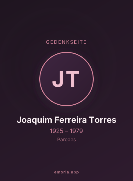 Gedenkportrait von Joaquim Ferreira Torres