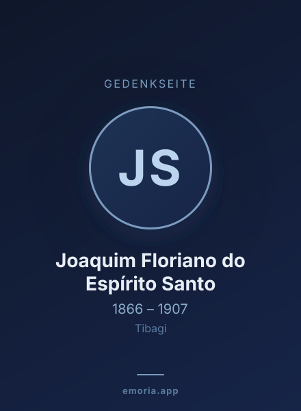 Gedenkportrait von Joaquim Floriano do Espírito Santo