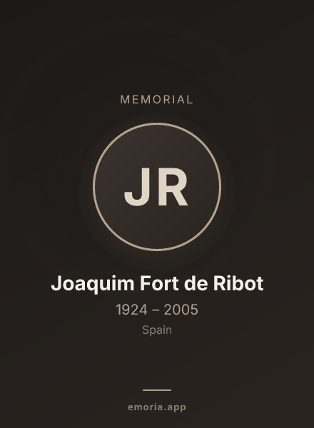 Memorial portrait of Joaquim Fort de Ribot