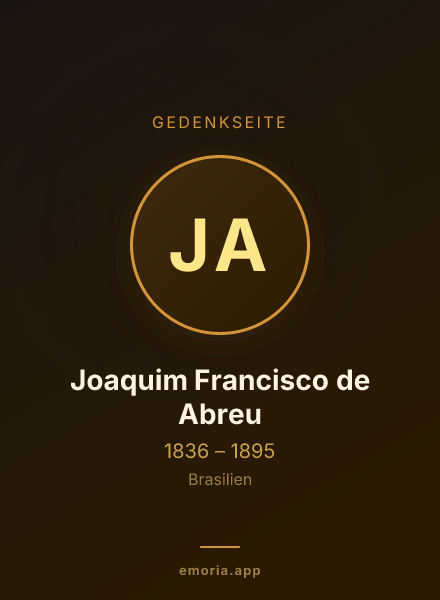Gedenkportrait von Joaquim Francisco de Abreu