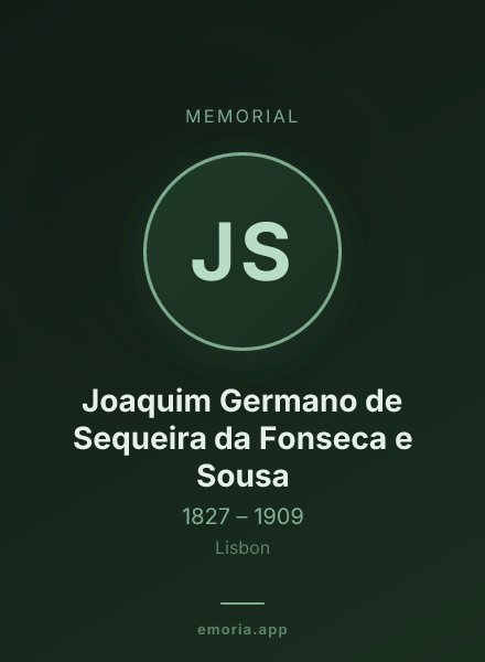 Memorial portrait of Joaquim Germano de Sequeira da Fonseca e Sousa