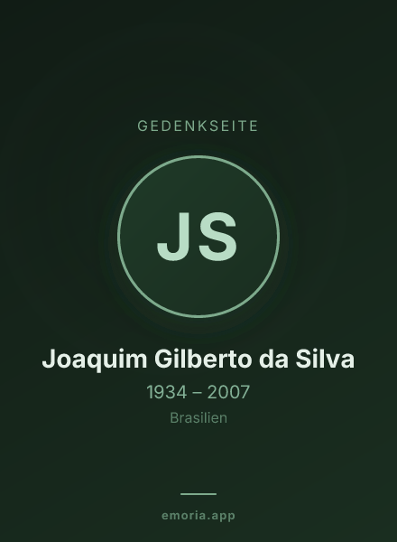 Gedenkportrait von Joaquim Gilberto da Silva