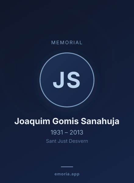 Memorial portrait of Joaquim Gomis Sanahuja
