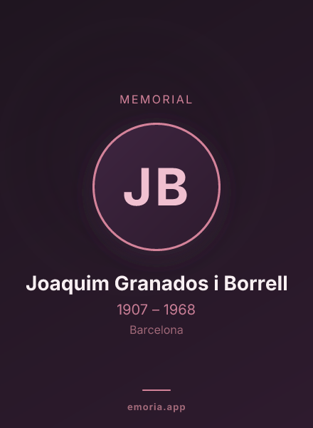 Memorial portrait of Joaquim Granados i Borrell