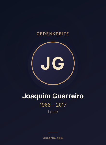 Gedenkportrait von Joaquim Guerreiro
