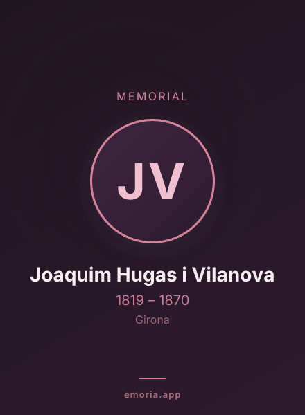 Memorial portrait of Joaquim Hugas i Vilanova