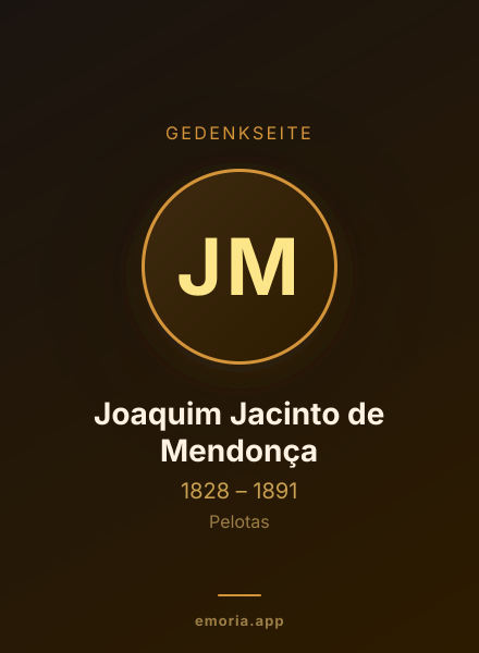 Gedenkportrait von Joaquim Jacinto de Mendonça