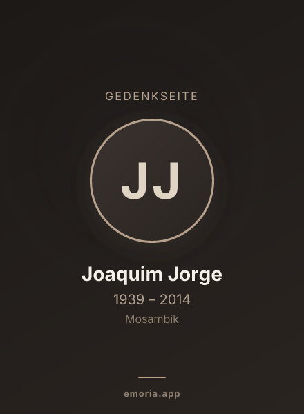 Gedenkportrait von Joaquim Jorge