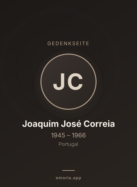 Gedenkportrait von Joaquim José Correia