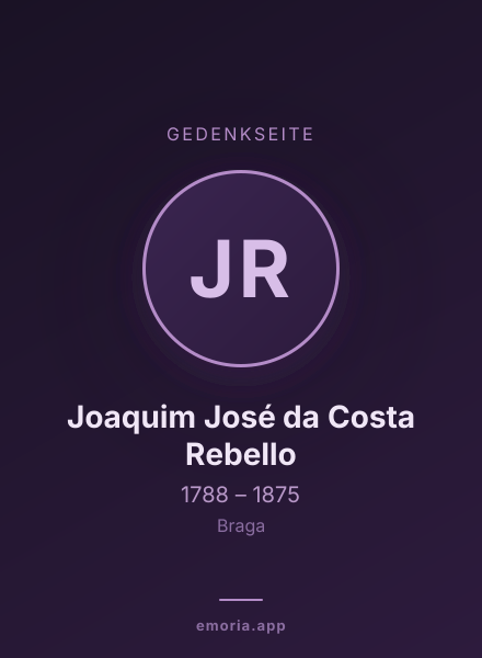 Gedenkportrait von Joaquim José da Costa Rebello