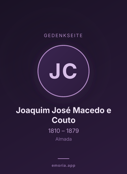 Gedenkportrait von Joaquim José Macedo e Couto