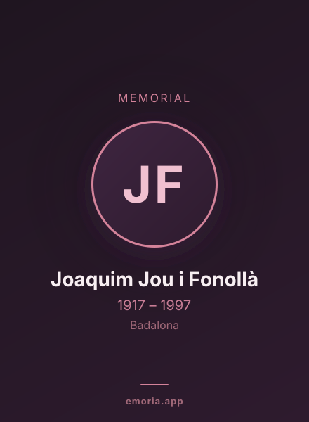 Memorial portrait of Joaquim Jou i Fonollà