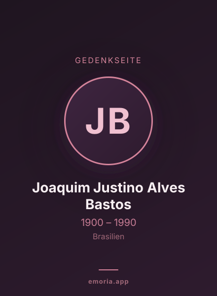 Gedenkportrait von Joaquim Justino Alves Bastos