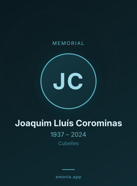 Memorial portrait of Joaquim Lluís Corominas