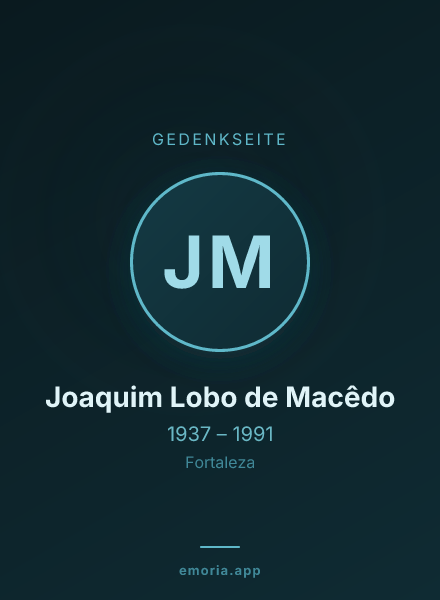 Gedenkportrait von Joaquim Lobo de Macêdo