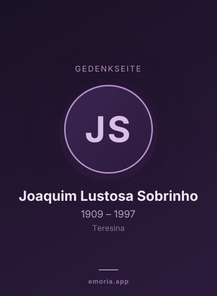 Gedenkportrait von Joaquim Lustosa Sobrinho