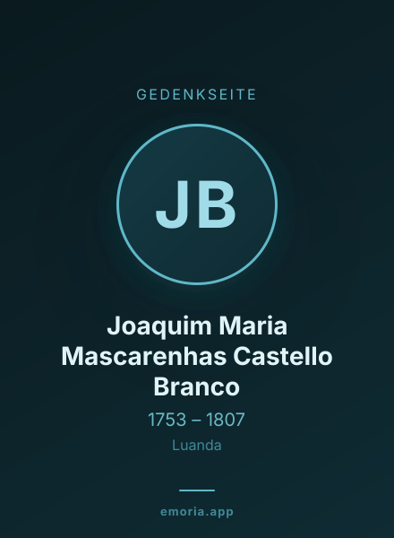Gedenkportrait von Joaquim Maria Mascarenhas Castello Branco