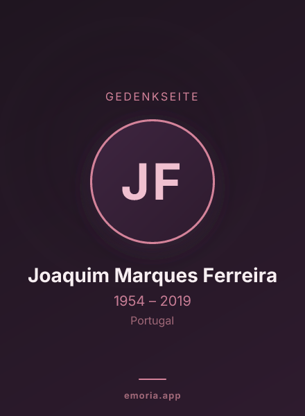 Gedenkportrait von Joaquim Marques Ferreira