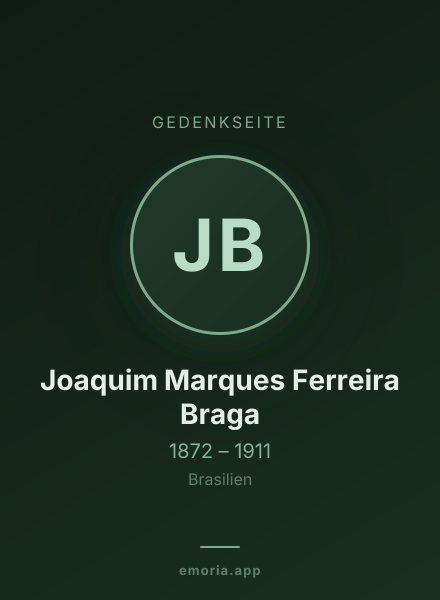 Gedenkportrait von Joaquim Marques Ferreira Braga