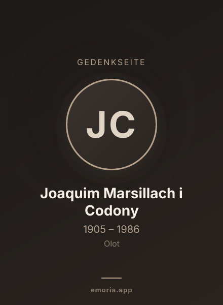 Gedenkportrait von Joaquim Marsillach i Codony