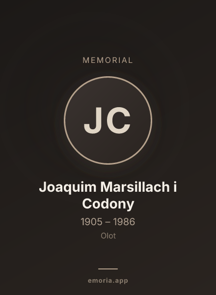 Memorial portrait of Joaquim Marsillach i Codony