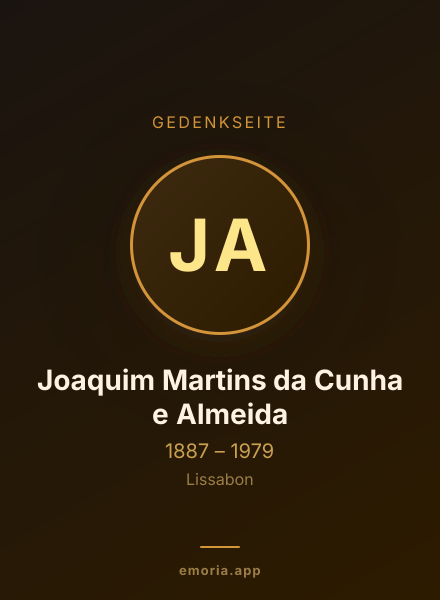 Gedenkportrait von Joaquim Martins da Cunha e Almeida
