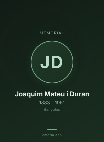 Memorial portrait of Joaquim Mateu i Duran