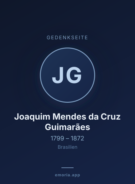 Gedenkportrait von Joaquim Mendes da Cruz Guimarães