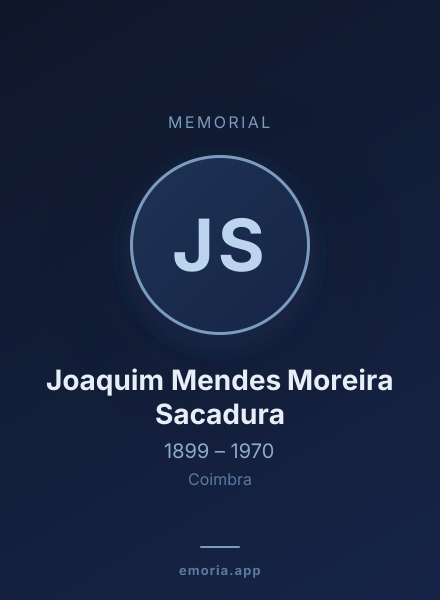 Memorial portrait of Joaquim Mendes Moreira Sacadura