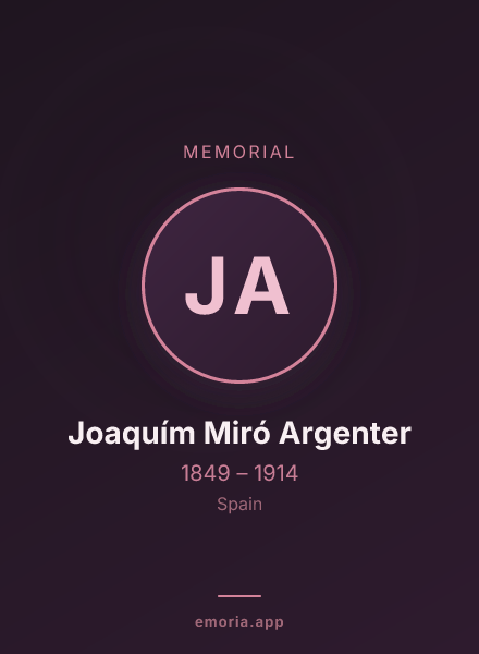 Memorial portrait of Joaquím Miró Argenter